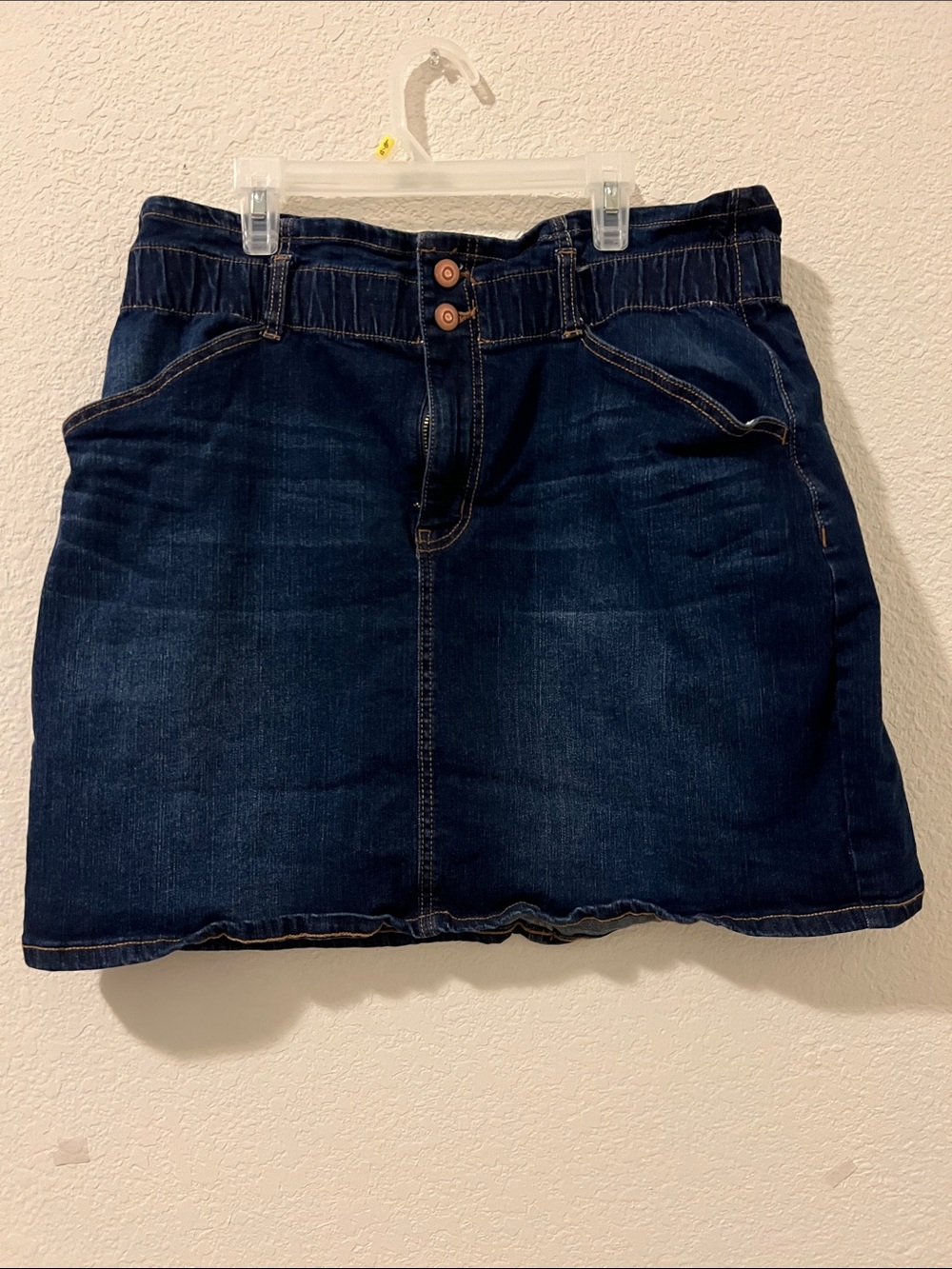 No Boundaries Dark Blue Denim Mini Skirt